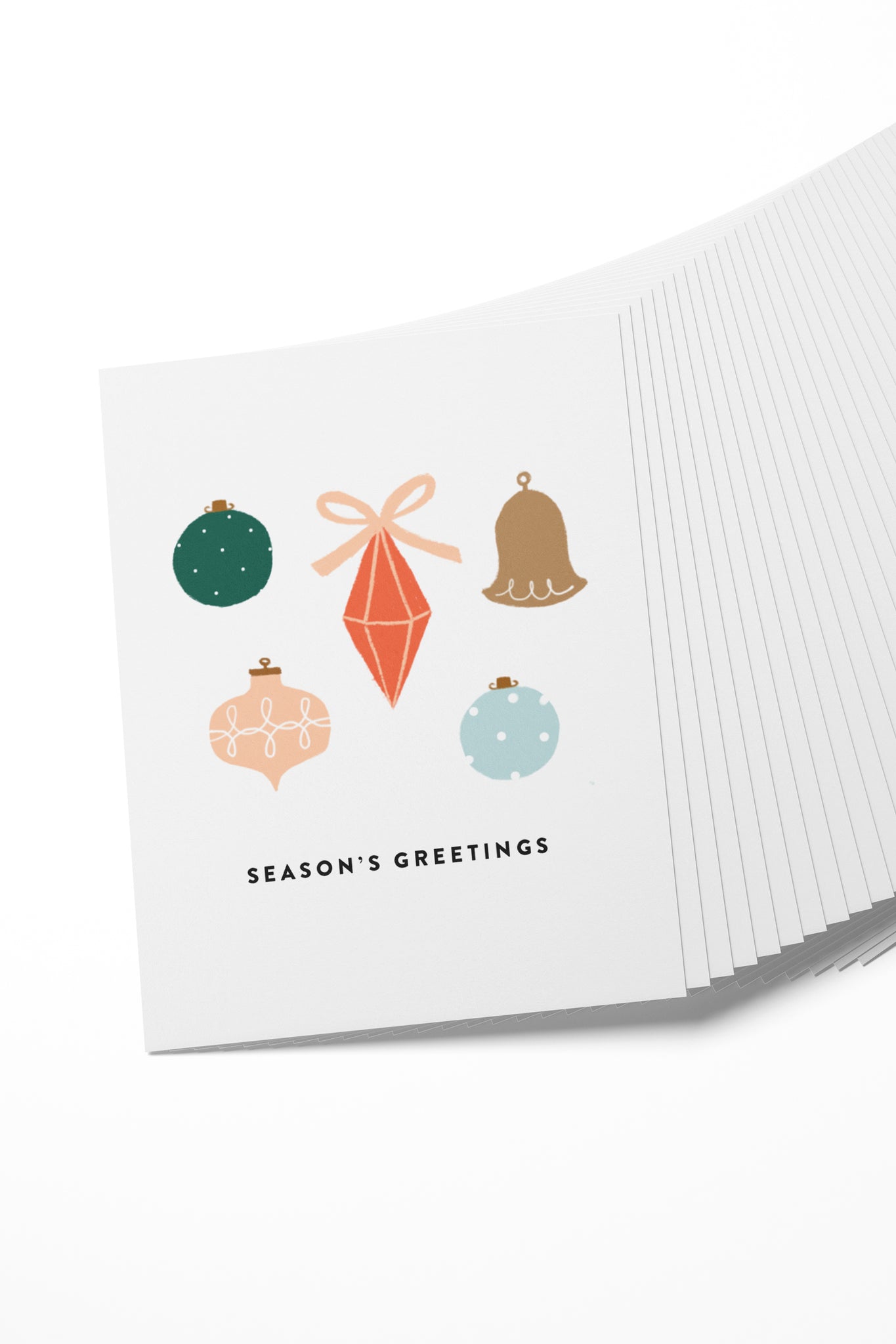 Season’s Greetings Holiday Ornaments Boxed Set of 8 Cards