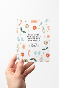 Holiday Thank You Boxed Set of 8 Cards