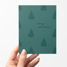 Load image into Gallery viewer, Green Christmas Trees Card