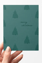 Load image into Gallery viewer, Green Christmas Trees Boxed Set of 8 Cards