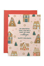 Load image into Gallery viewer, Gingerbread Village Holiday Thank You Boxed Set of 8 Cards