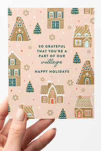 Gingerbread Village Holiday Thank You Boxed Set of 8 Cards