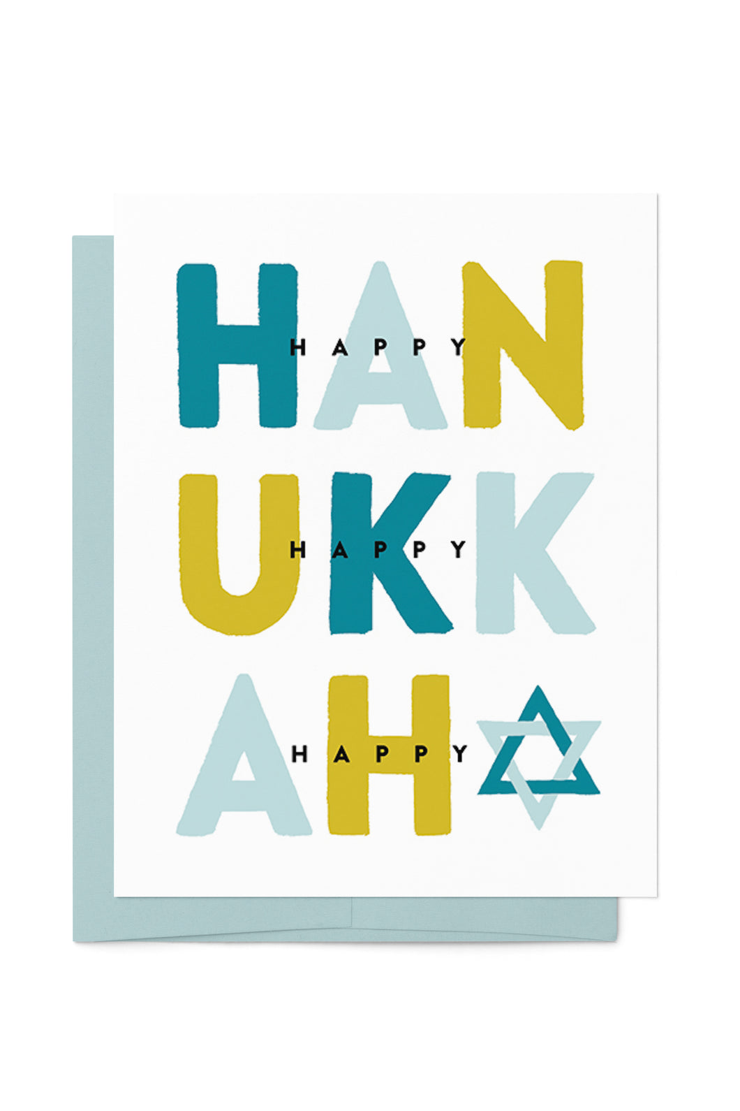 Happy 3x Hanukkah Lettered Card