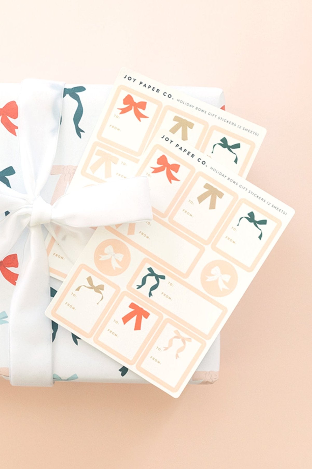 Holiday Bows Gift Sticker Sheet – Joy Paper Co.