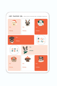 Holiday Dogs Gift Sticker Sheet