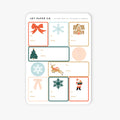 Holiday Mix Illustrated Gift Tag Sticker Sheet (Set of 2)