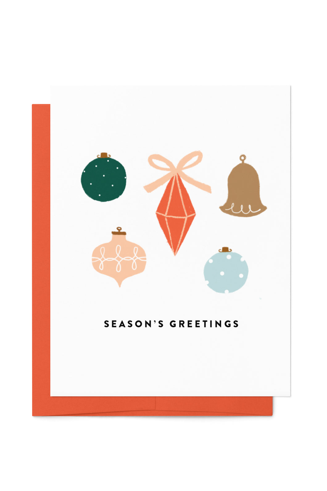 Season's Greeting Holiday Ornaments Card