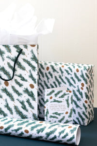 Pine Pattern Holiday Wrapping Paper