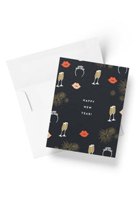 Illustrated Happy New Year Card