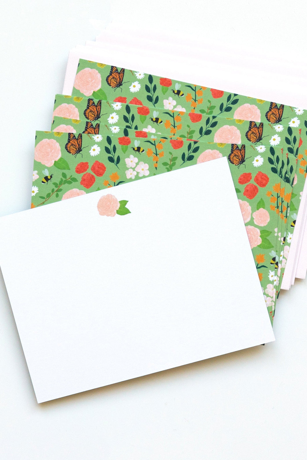 Garden Floral Flat Notes | 8 Boxed Notecards Stationery
