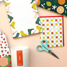 Load image into Gallery viewer, Colorful Checkered Birthday Card