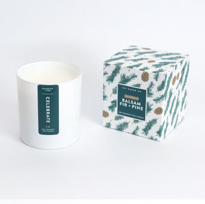 CELEBRATE (Balsam Fir + Pine / Christmas Tree) Coconut Soy Candle