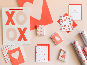 XOXO & Checkered Valentine's Gift Bag Set of 2, Reusable