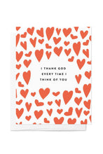 Load image into Gallery viewer, I Thank God For You Hearts Card