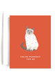 Cute Cat Valentines Card You're Puurfect for Me Love Card