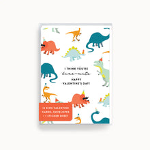 Load image into Gallery viewer, &#39;I Think You&#39;re Dino-mite&#39; Kids Mini Valentines (Set of 12)