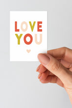 Load image into Gallery viewer, &#39;LOVE YOU&#39; Mini Valentines (Set of 8)