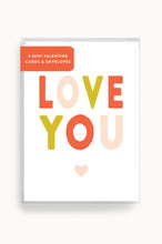 Load image into Gallery viewer, &#39;LOVE YOU&#39; Mini Valentines (Set of 8)