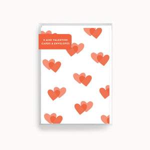Heart Pattern Mini Valentines (Set of 8)