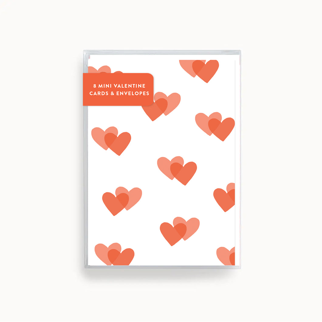 Heart Pattern Mini Valentines (Set of 8)