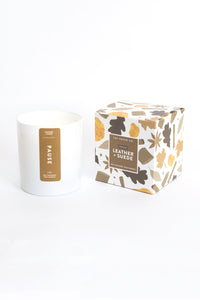 Pause (Leather + Suede) Coconut Soy Candle