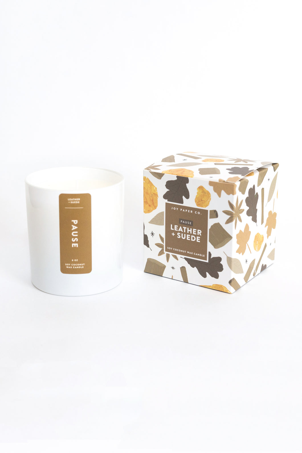 Pause (Leather + Suede) Coconut Soy Candle