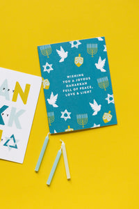 Peace, Love & Light Hanukkah Card