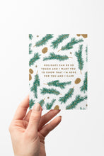 Load image into Gallery viewer, Pine Pattern Holiday Empathy Greeting Card