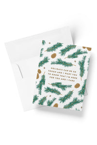 Pine Pattern Holiday Empathy Greeting Card