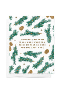 Pine Pattern Holiday Empathy Greeting Card