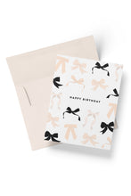 Load image into Gallery viewer, Coquette Pink and Black Birthday Bows Card