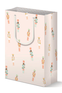 Pinkmas Nutcracker Holiday Pattern Gift Bag Set of 3