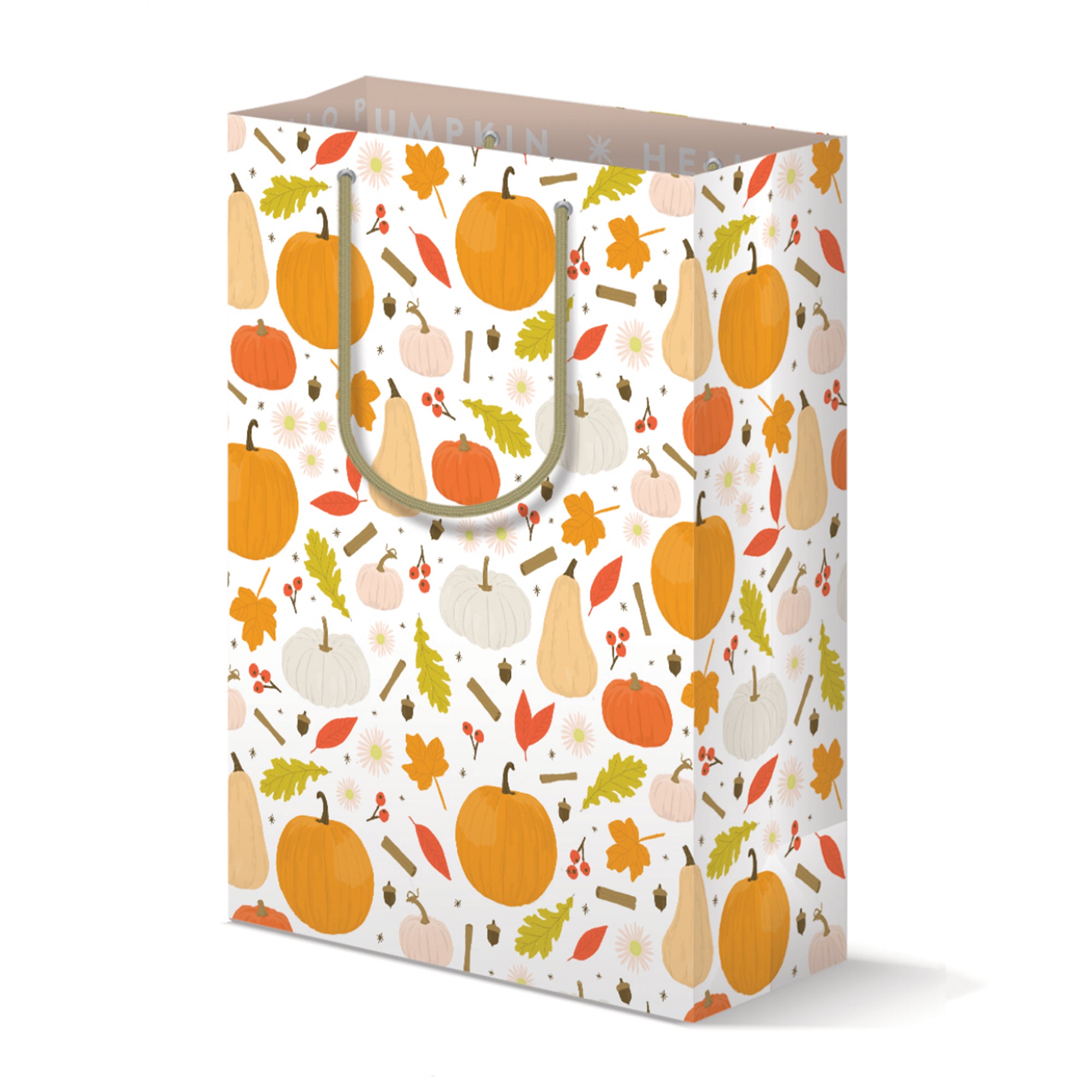 Hello Pumpkin Pattern Gift Bag | Fall, Birthday Gift Bag