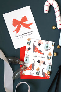 Red Bow Greatest Gift Holiday Card