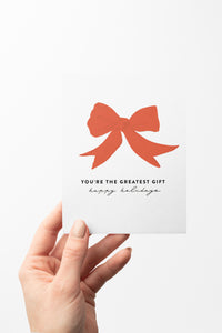 Red Bow Greatest Gift Holiday Card