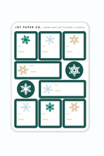 Load image into Gallery viewer, Snowflakes Gift Sticker Sheet