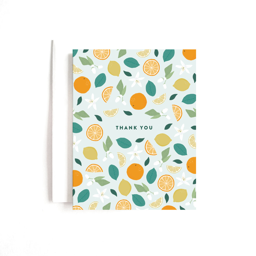 Citrus & Botanicals Thank You Card