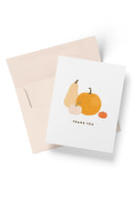 Load image into Gallery viewer, Thank You Pumpkin Card, Fall Card