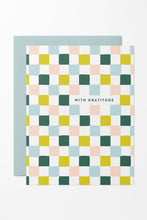 Load image into Gallery viewer, Colorful Checkered With Gratitude, Thank You Card