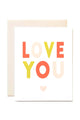 Colorful Love You Card