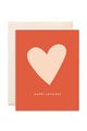 Happy Love Day Big Pink and Red Heart Card, Valentine's Day