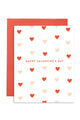 Simple Pink and Red Heart Pattern Valentine's Day Card