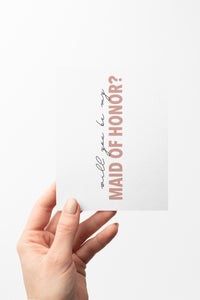 MAID OF HONOR CARD