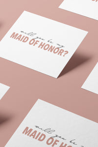 MAID OF HONOR CARD