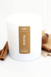 Pause (Leather + Suede) Coconut Soy Candle