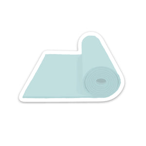 Blue Yoga Mat Sticker