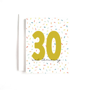 30 and Thriving Birthday Card