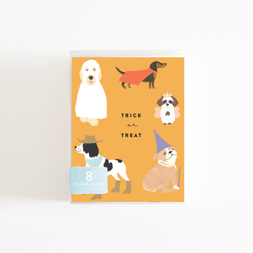 Trick or Treat Dogs Boxed Set of 8 Cards