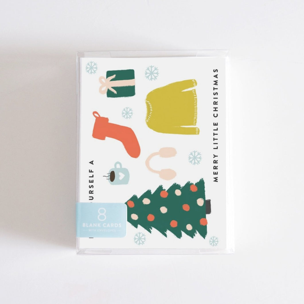 Merry Little Xmas Boxed Set of 8 Cards
