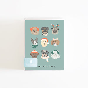 Holiday Dogs Boxed Set of 8 Cards